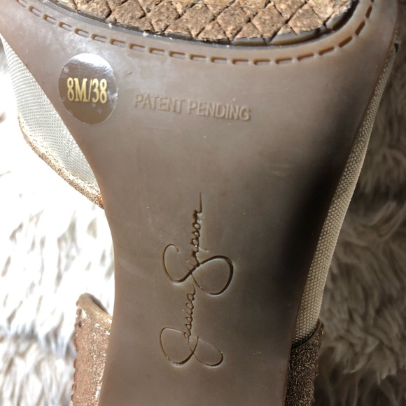 Jessica Simpson Gold mesh heels - Picture 4 of 5
